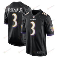 Odell Beckham Jr. 3 Baltimore Ravens Alternate Game Men Jersey - Black