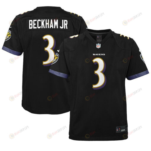 Odell Beckham Jr. 3 Baltimore Ravens Youth Alternate Game Jersey - Black