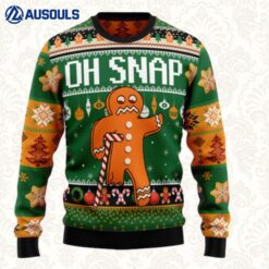 Oh Snap Gingerbread Ugly Sweaters For Men Women Unisex