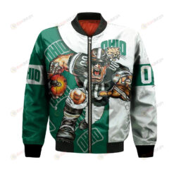 Ohio Bobcats Bomber Jacket 3D Printed Football