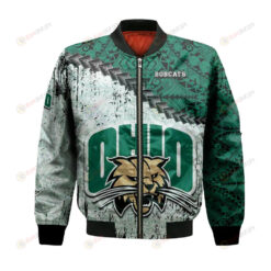 Ohio Bobcats Bomber Jacket 3D Printed Grunge Polynesian Tattoo