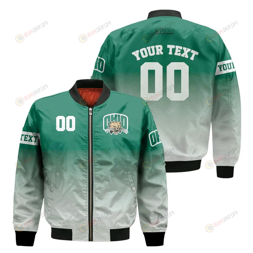 Ohio Bobcats Fadded Bomber Jacket 3D Printed