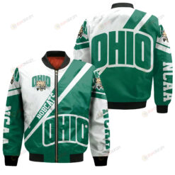 Ohio Bobcats Logo Bomber Jacket 3D Printed Cross Style