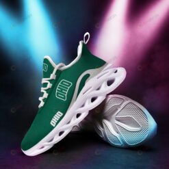 Ohio Bobcats Logo Pattern 3D Max Soul Sneaker Shoes In Green