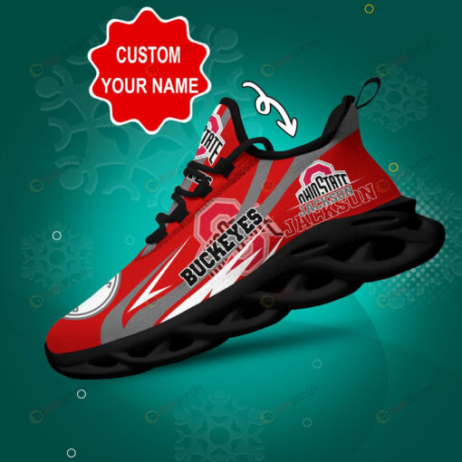 Ohio State Buckeyes Logo Line Pattern Custom Name 3D Max Soul Sneaker Shoes