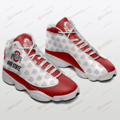 Ohio State Buckeyes Logo Pattern Air Jordan 13 Shoes Sneakers