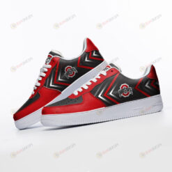 Ohio State Buckeyes Logo Pattern Red Black Air Force 1 Printed