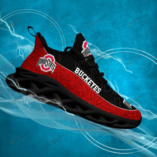 Ohio State Buckeyes Logo Texture Pattern 3D Max Soul Sneaker Shoes