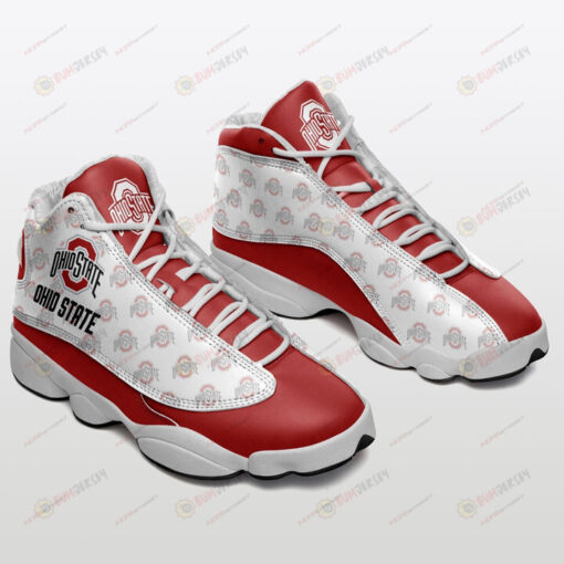 Ohio State Buckeyes Pattern Air Jordan 13 Shoes Sneakers