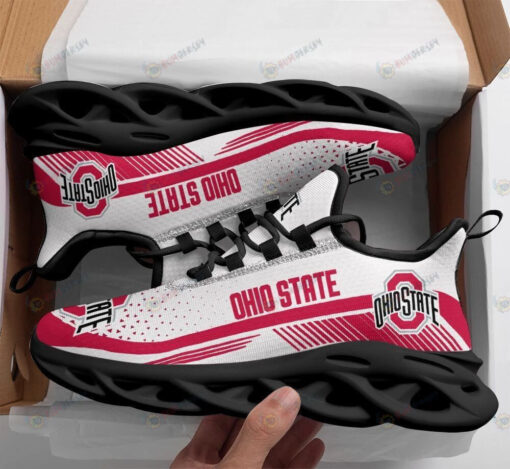 Ohio State Buckeyes Team Logo 3D Max Soul Sneaker Shoes