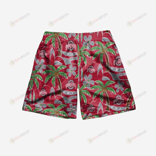 Ohio State Buckeyes Tropical Hawaiian Men Shorts Swim Trunks - Print Shorts