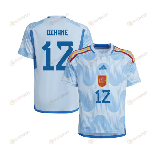 Oihane Hern?ndez 12 Spain 1 Star Women's National Team 2023-24 World Cup Away Jersey