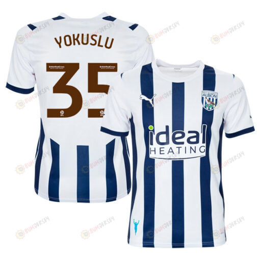 Okay Yokuslu 35 West Bromwich Albion FC 2023/24 Home Men Jersey - White