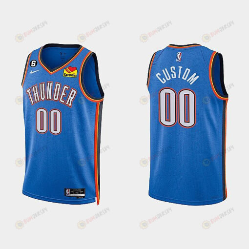 Oklahoma City Thunder 00 Custom 2022-23 Icon Edition White Men Jersey