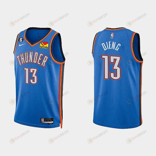 Oklahoma City Thunder 13 Ousmane Dieng 2022-23 Icon Edition White Men Jersey