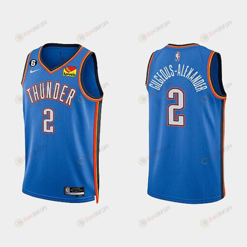 Oklahoma City Thunder 2 Shai Gilgeous-Alexander 2022-23 Icon Edition White Men Jersey