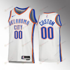 Oklahoma City Thunder Custom 00 2022-23 Association Edition White Jersey