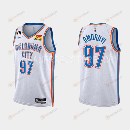 Oklahoma City Thunder Eugene Omoruyi 97 2022-23 Association Edition White Men Jersey Swingman