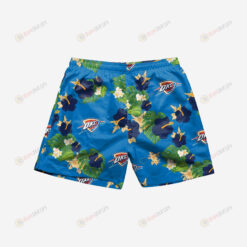 Oklahoma City Thunder Floral Hawaiian Men Shorts Swim Trunks - Print Shorts