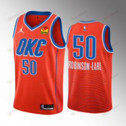 Oklahoma City Thunder Jeremiah Robinson-Earl 50 2022-23 Statement Edition Orange Jersey Swingman