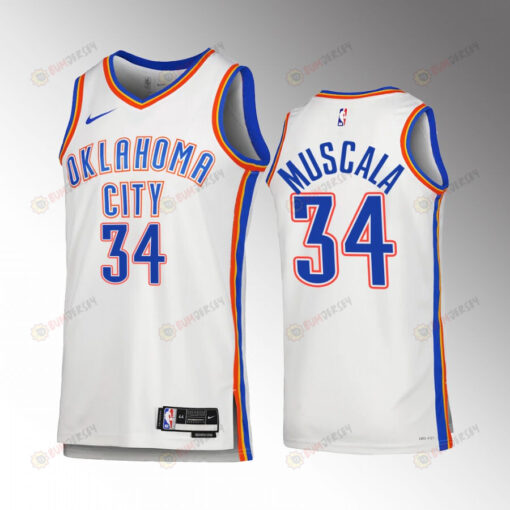 Oklahoma City Thunder Mike Muscala 34 2022-23 Association Edition White Jersey