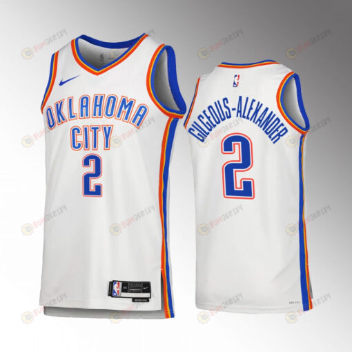 Oklahoma City Thunder Shai Gilgeous-Alexander 2 2022-23 Association Edition White Jersey