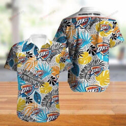 Oklahoma City Thunder Short Sleeve Curved Hawaiian Shirt