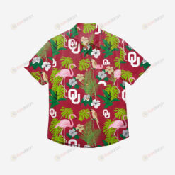 Oklahoma Sooners Floral Button Up Hawaiian Shirt