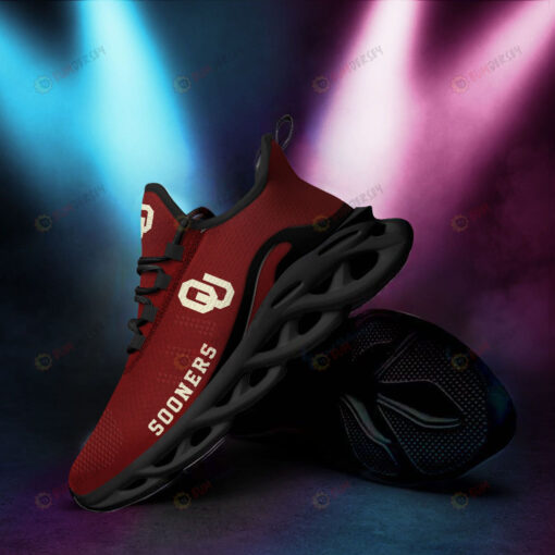 Oklahoma Sooners Logo Pattern 3D Max Soul Sneaker Shoes In Red