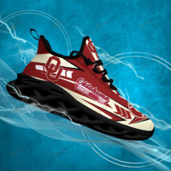 Oklahoma Sooners Logo Pattern 3D Max Soul Sneaker Shoes In Red Yellow