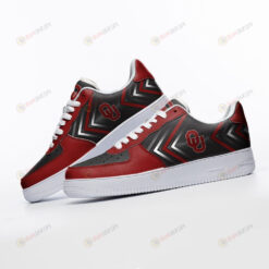 Oklahoma Sooners Logo Pattern Air Force 1 Printed In Red Black