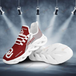 Oklahoma Sooners Logo Pattern Custom Name 3D Max Soul Sneaker Shoes