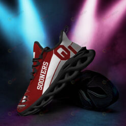 Oklahoma Sooners Logo Torn Pattern 3D Max Soul Sneaker Shoes