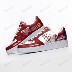 Oklahoma Sooners Mascot Logo Pattern Custom Name Air Force 1 Printed