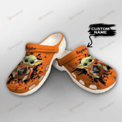 Oklahoma State Cowboys Baby Yoda Custom Name Crocs Crocband Clog Comfortable Water Shoes - AOP Clog