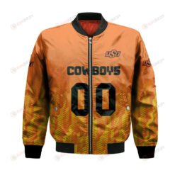 Oklahoma State Cowboys Bomber Jacket 3D Printed Team Logo Custom Text And Number