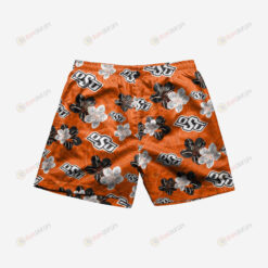 Oklahoma State Cowboys Hibiscus Hawaiian Men Shorts Swim Trunks - Print Shorts