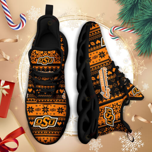 Oklahoma State Cowboys Logo Brocade Pattern 3D Max Soul Sneaker Shoes