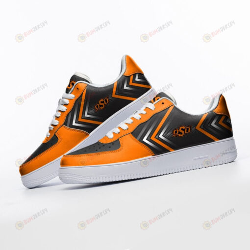 Oklahoma State Cowboys Logo Pattern Air Force 1 Printed In Orange