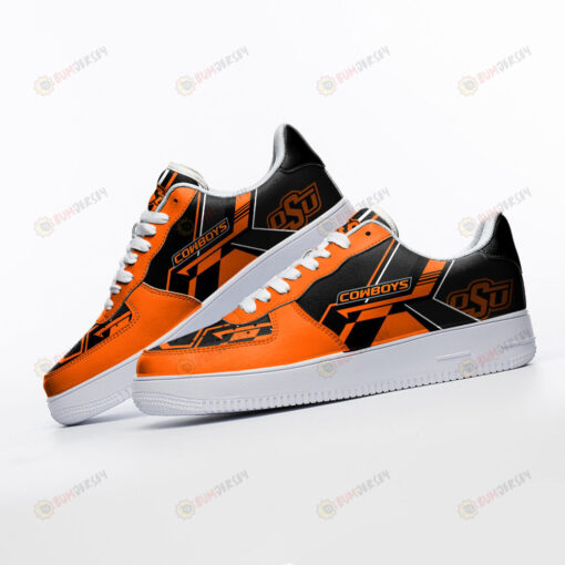 Oklahoma State Cowboys Logo Pattern Orange Air Force 1 Printed