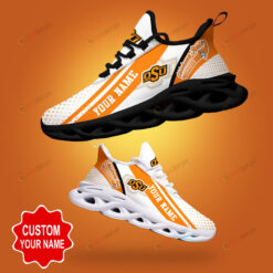 Oklahoma State Cowboys Shadow Logo Polka Dot Pattern Custom Name 3D Max Soul Sneaker Shoes