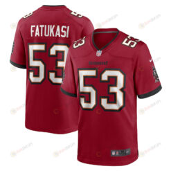 Olakunle Fatukasi Tampa Bay Buccaneers Game Player Jersey - Red