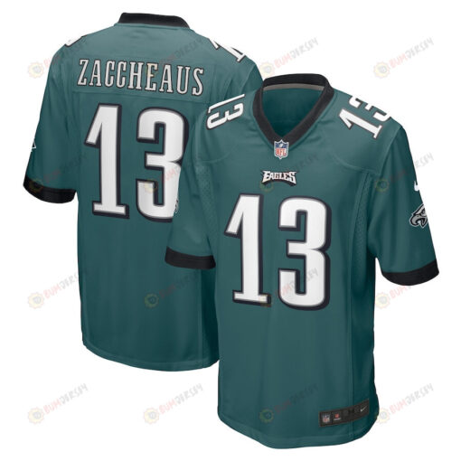 Olamide Zaccheaus 13 Philadelphia Eagles Game Men Jersey - Midnight Green