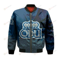 Old Dominion Monarchs Bomber Jacket 3D Printed Basketball Net Grunge Pattern