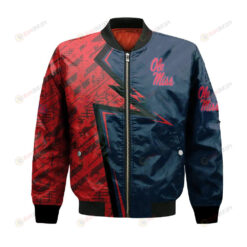 Ole Miss Rebels Bomber Jacket 3D Printed Abstract Pattern Sport