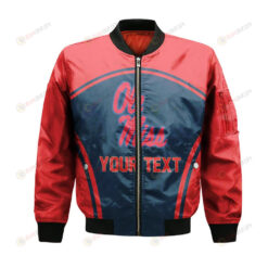 Ole Miss Rebels Bomber Jacket 3D Printed Custom Text And Number Curve Style Sport