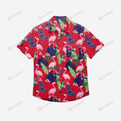Ole Miss Rebels Floral Button Up Hawaiian Shirt