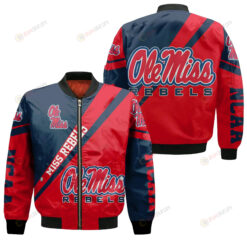 Ole Miss Rebels Logo Bomber Jacket 3D Printed Cross Style