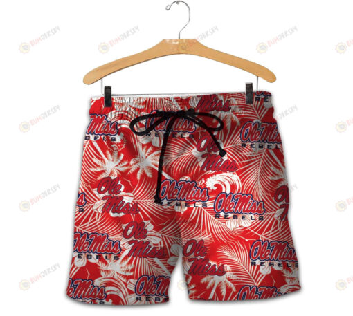 Ole Miss Rebels Men Shorts Tropical Seamless