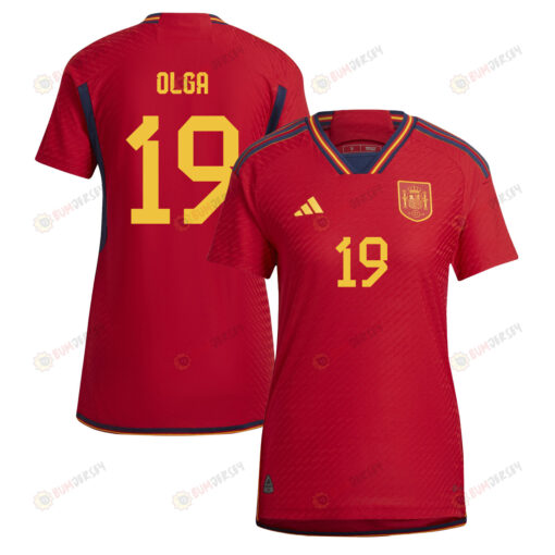 Olga Carmona 19 Spain Women's National Team 2023-24 World Cup Home Women Jersey